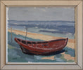 Load image into Gallery viewer, Mid Century Original Coastal Oil Painting Vintage Art from Sweden
