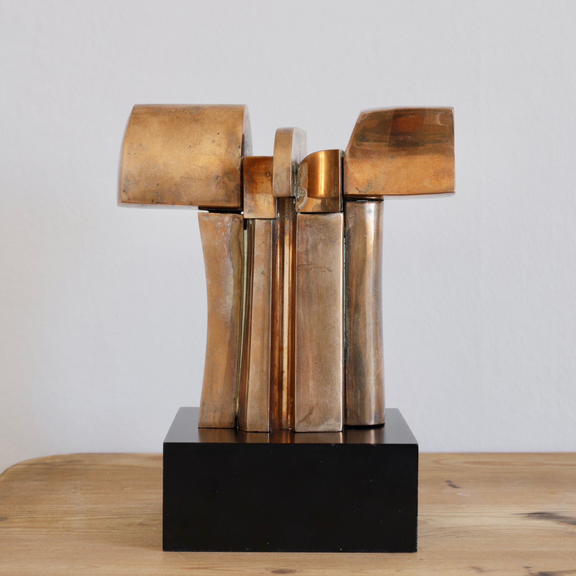 Vintage Mid Century Original Abstract Bronze Sculpture