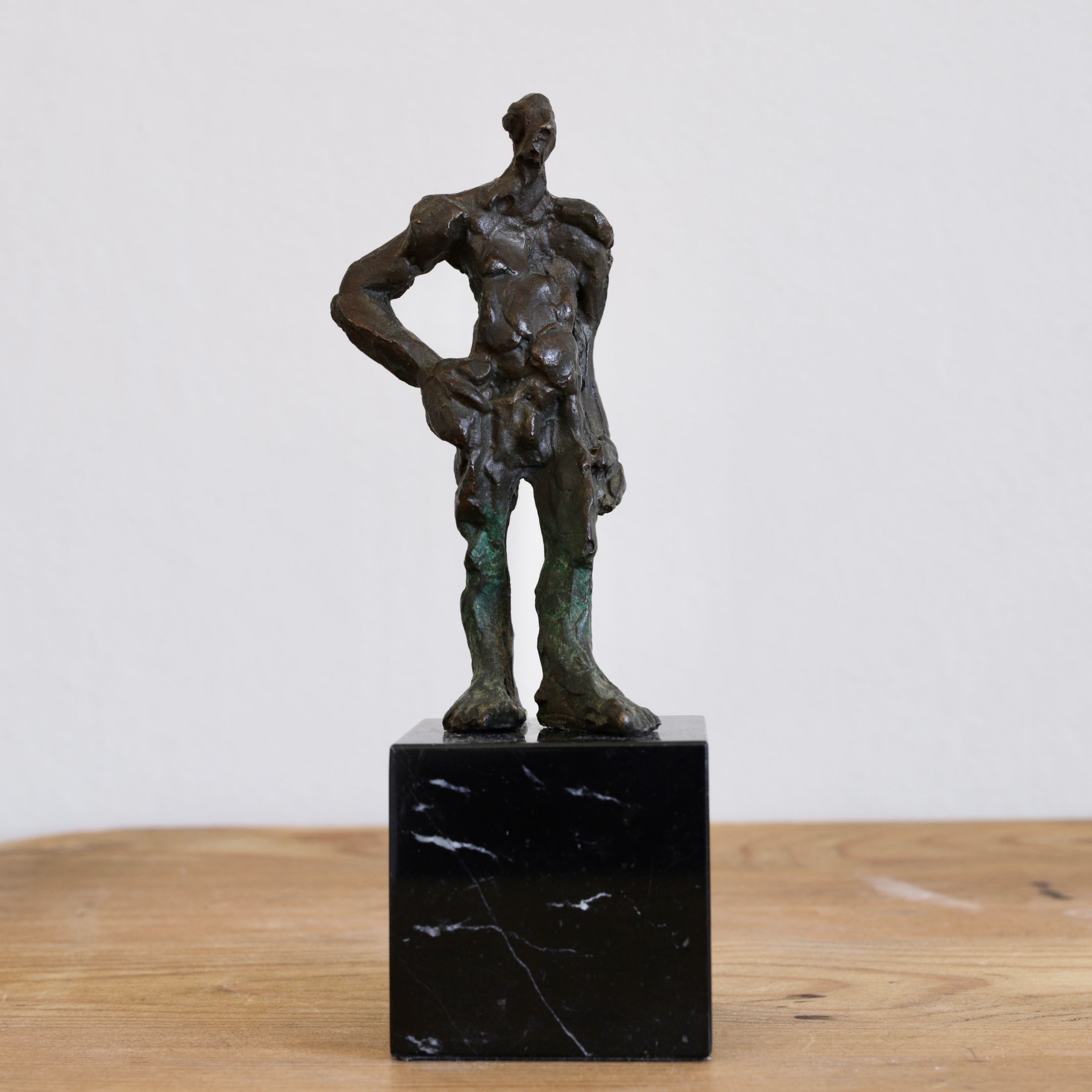 Pair of Mid Century Bronze Figurative Sculptures from Sweden
