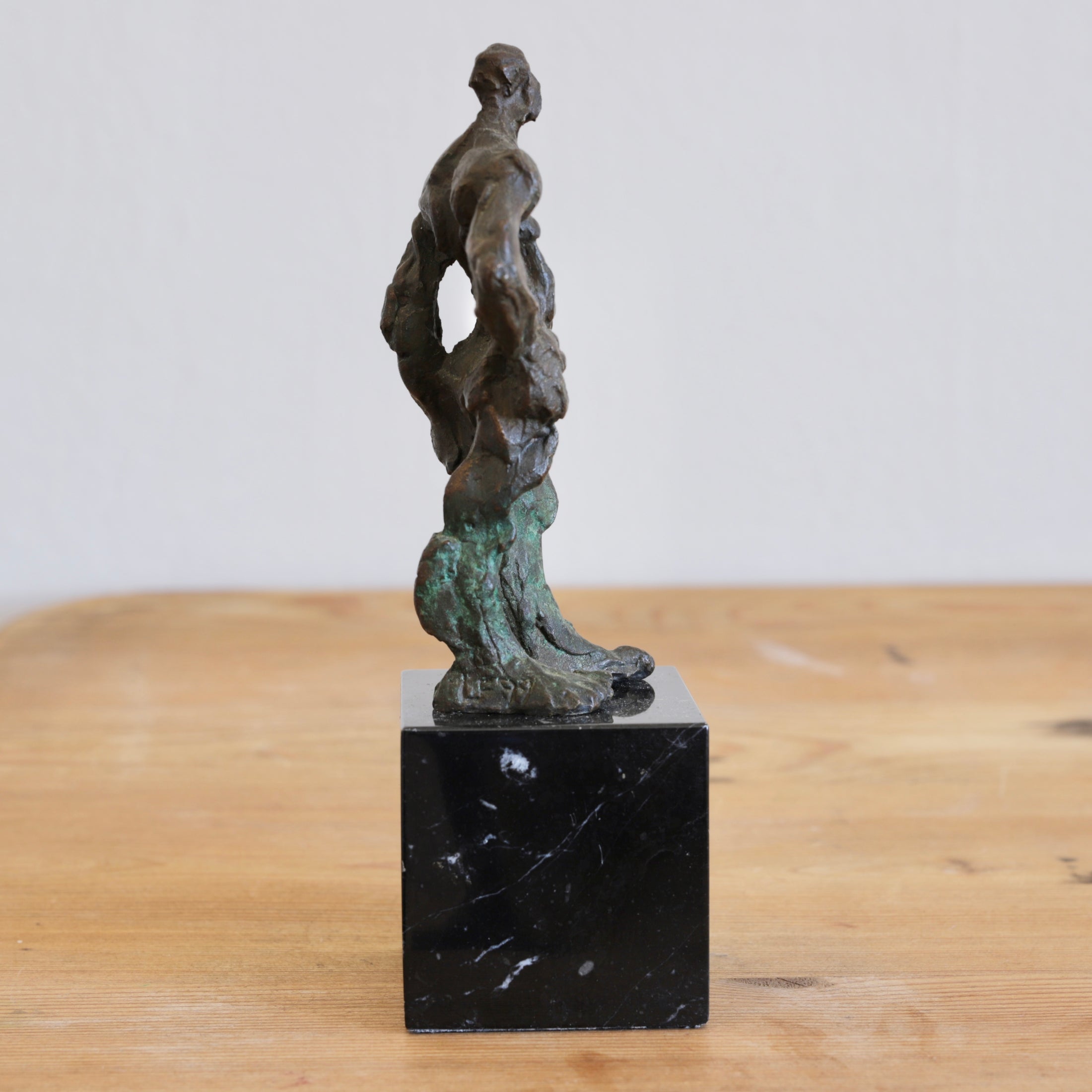 Pair of Mid Century Bronze Figurative Sculptures from Sweden