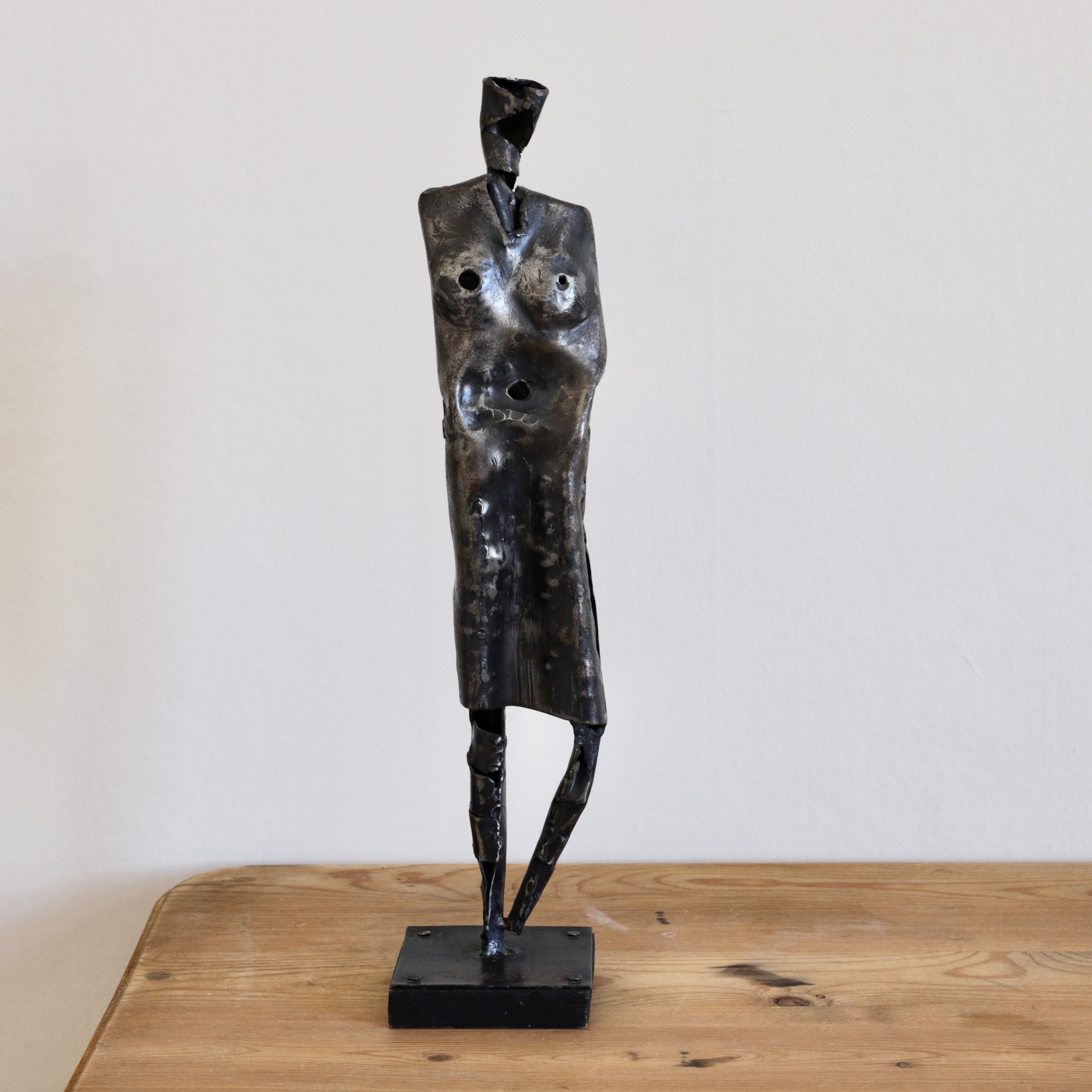 Vintage 1960's Brutalist Metal Sculpture from Sweden