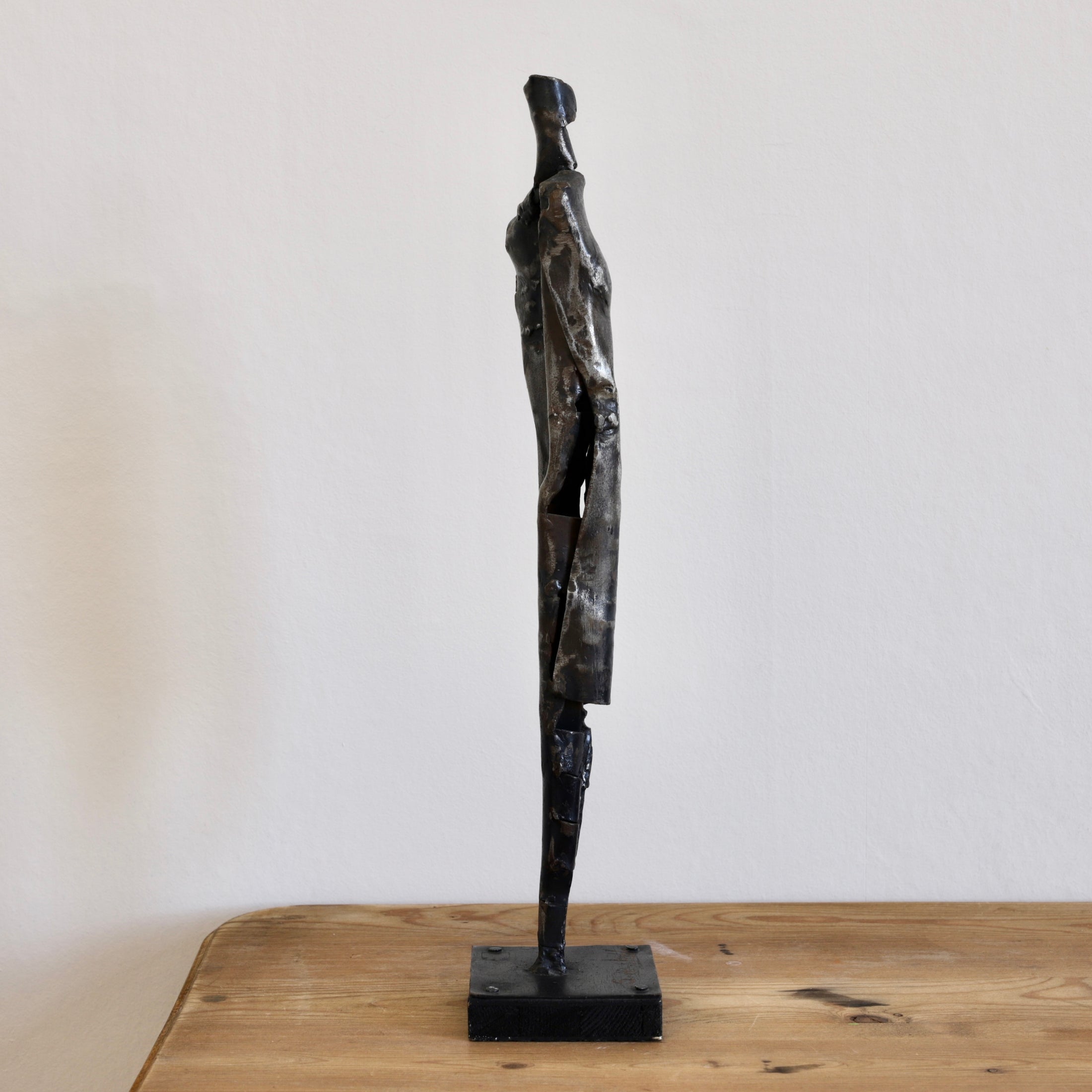 Vintage 1960's Brutalist Metal Sculpture from Sweden