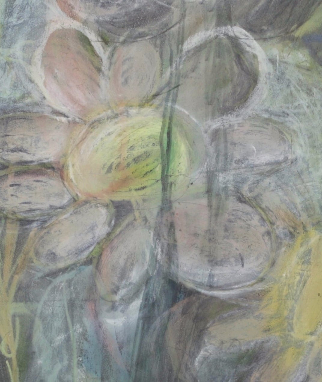 Vintage Abstract Floral Painting from Sweden