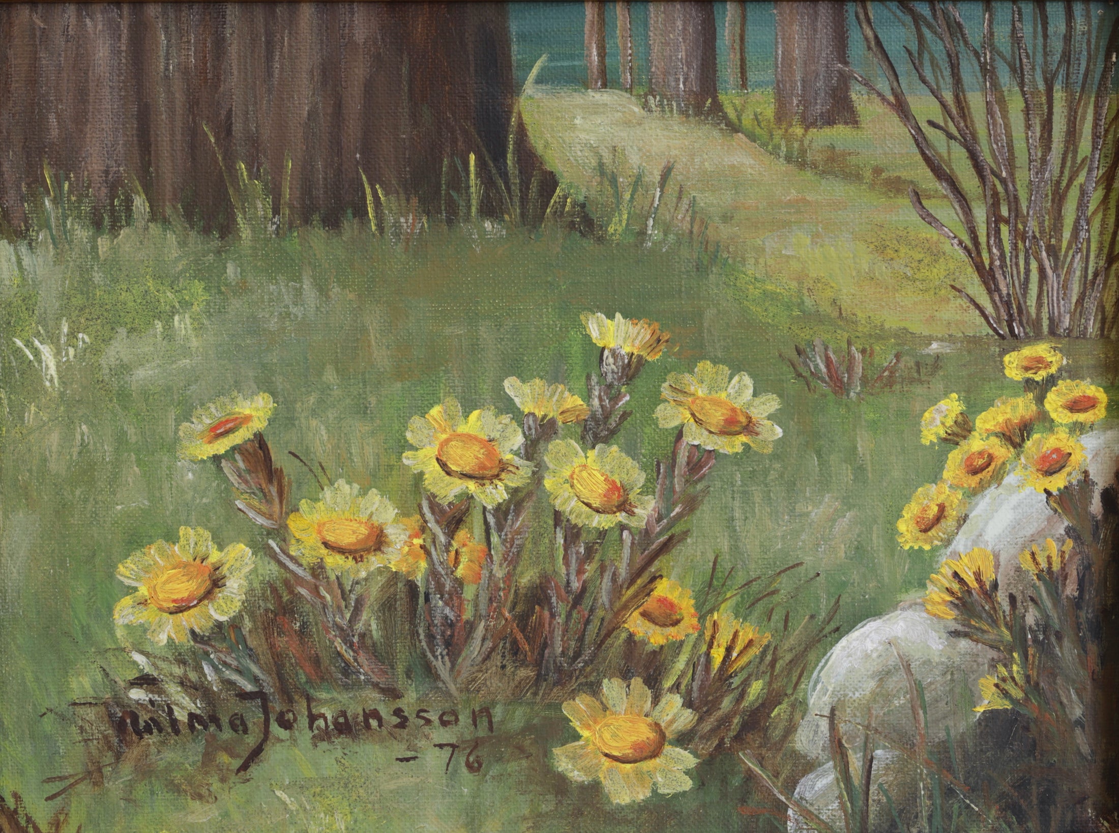 Vintage Art Room Original Landscape Oil Painting From Sweden