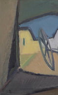 Load image into Gallery viewer, Mid Century 1950's Donkey and Cart Original Painting from Sweden
