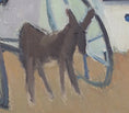 Load image into Gallery viewer, Mid Century 1950's Donkey and Cart Original Painting from Sweden
