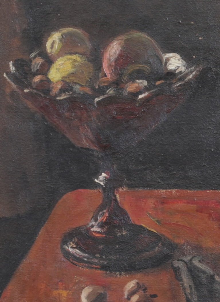 Vintage Art Room Kitchen Still Life Oil Painting From Sweden