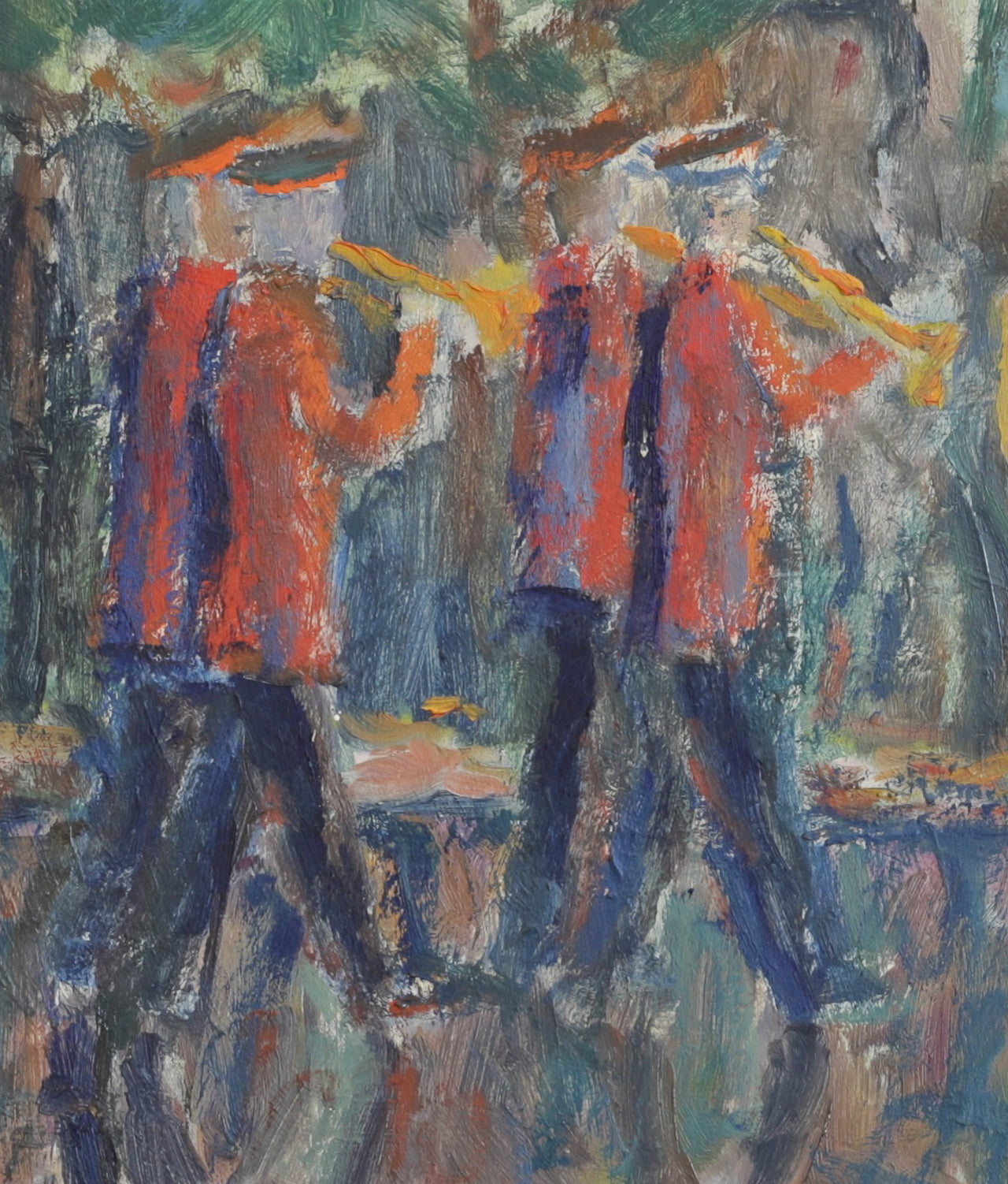 Vintage Art Room Original Mid Century Oil Painting from Sweden 1960's