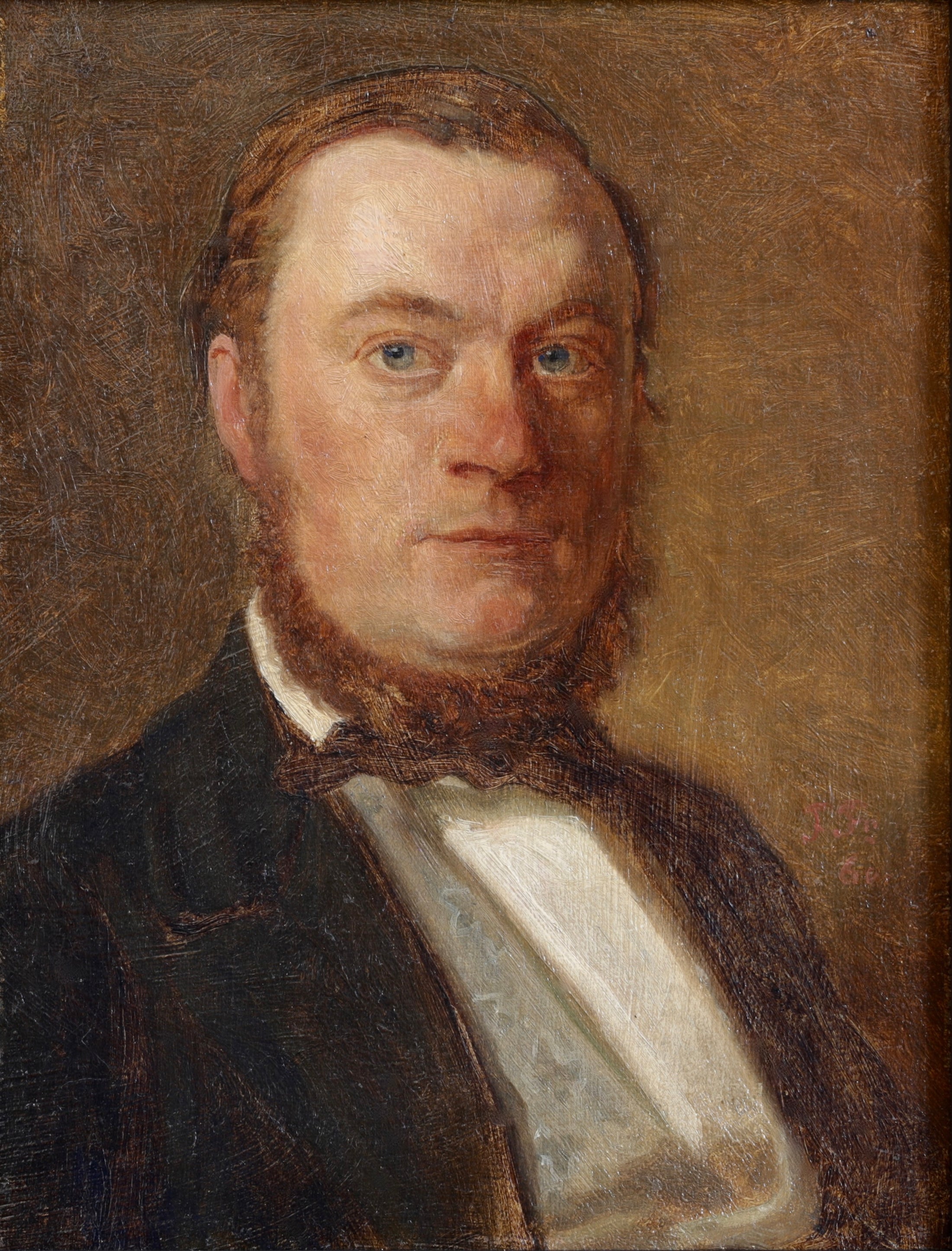 Vintage Art Room Original Gentleman's Portrait from Sweden