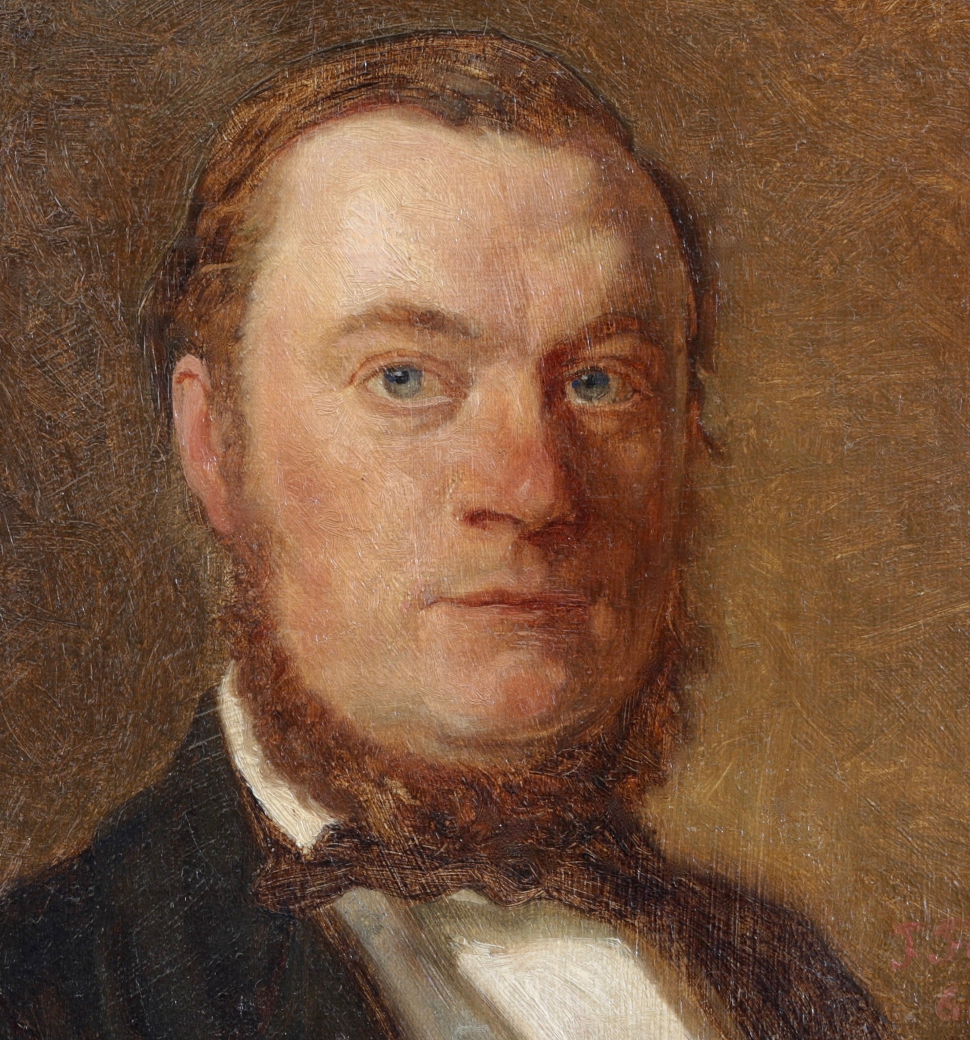 Vintage Art Room Original Gentleman's Portrait from Sweden