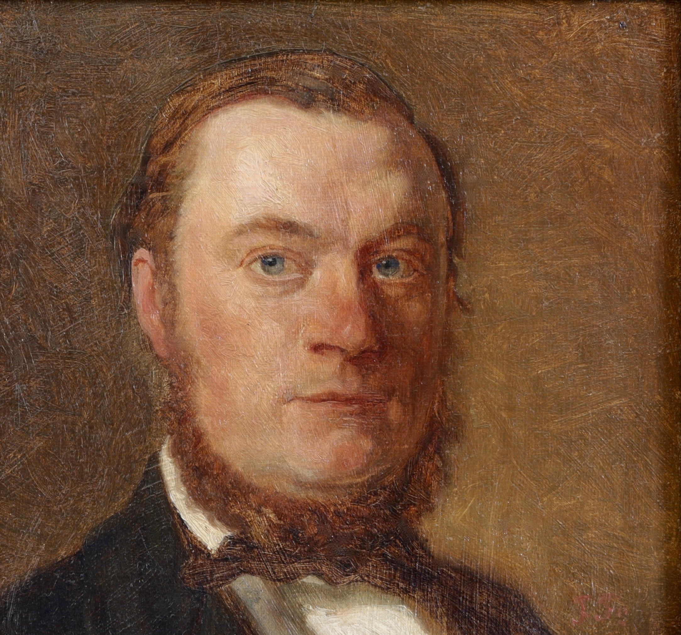 Vintage Art Room Original Gentleman's Portrait from Sweden