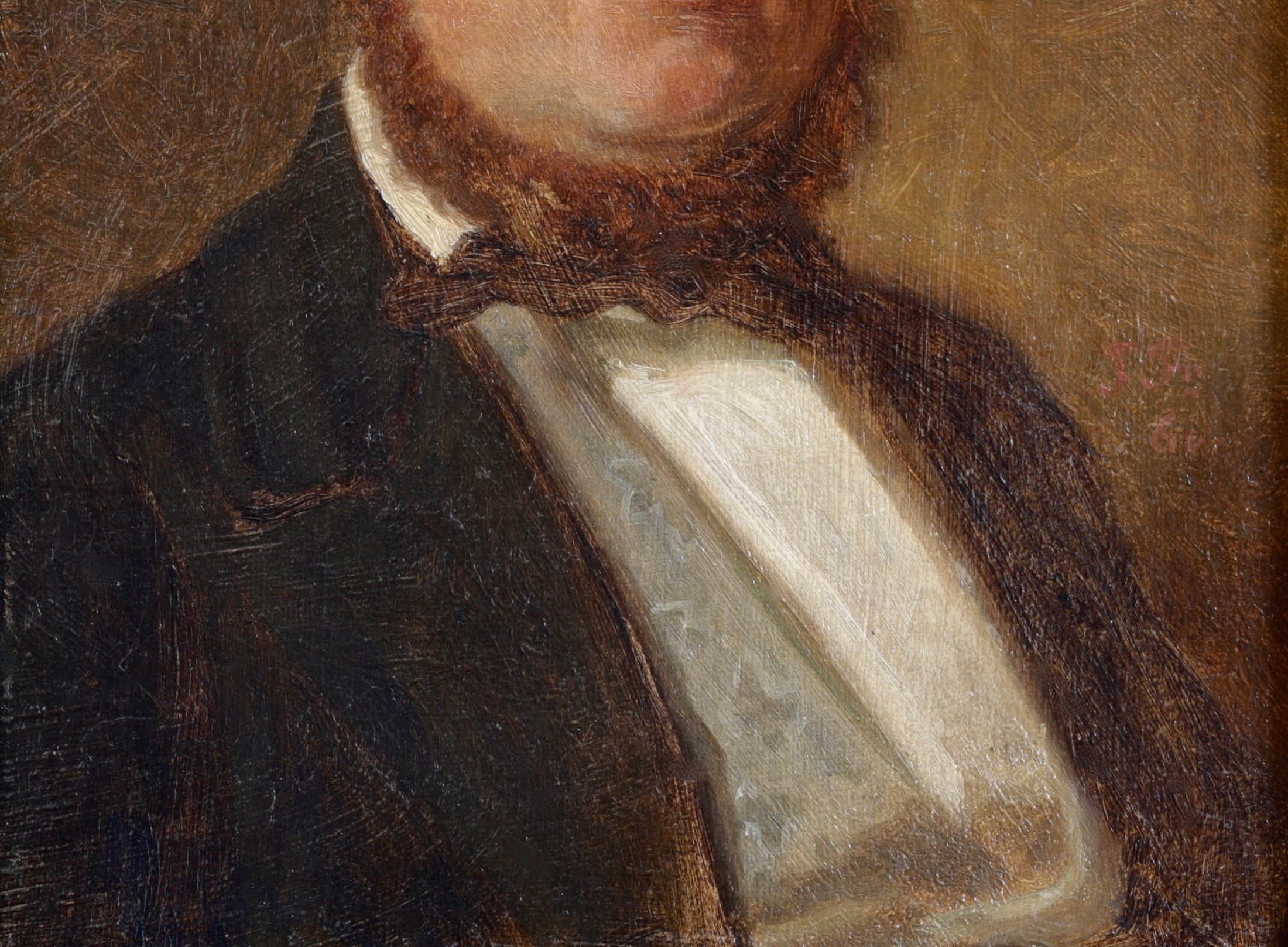 Vintage Art Room Original Gentleman's Portrait from Sweden