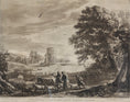 Load image into Gallery viewer, Vintage Art Room Original Pastoral Scene with Shepards
