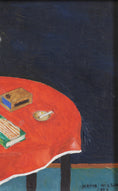 Load image into Gallery viewer, Mid Century Mod Vintage Interior Oil Painting From Sweden

