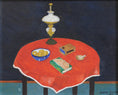 Load image into Gallery viewer, Mid Century Mod Vintage Interior Oil Painting From Sweden
