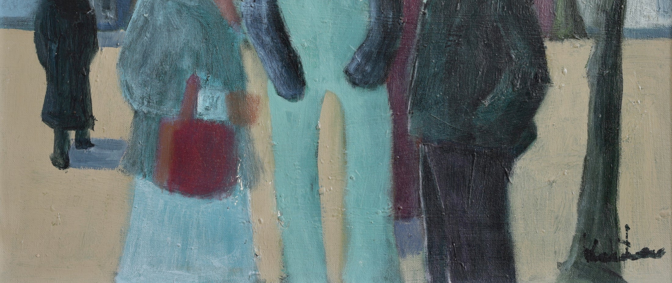 Mid Century Original Oil Painting From Sweden by K Christensen