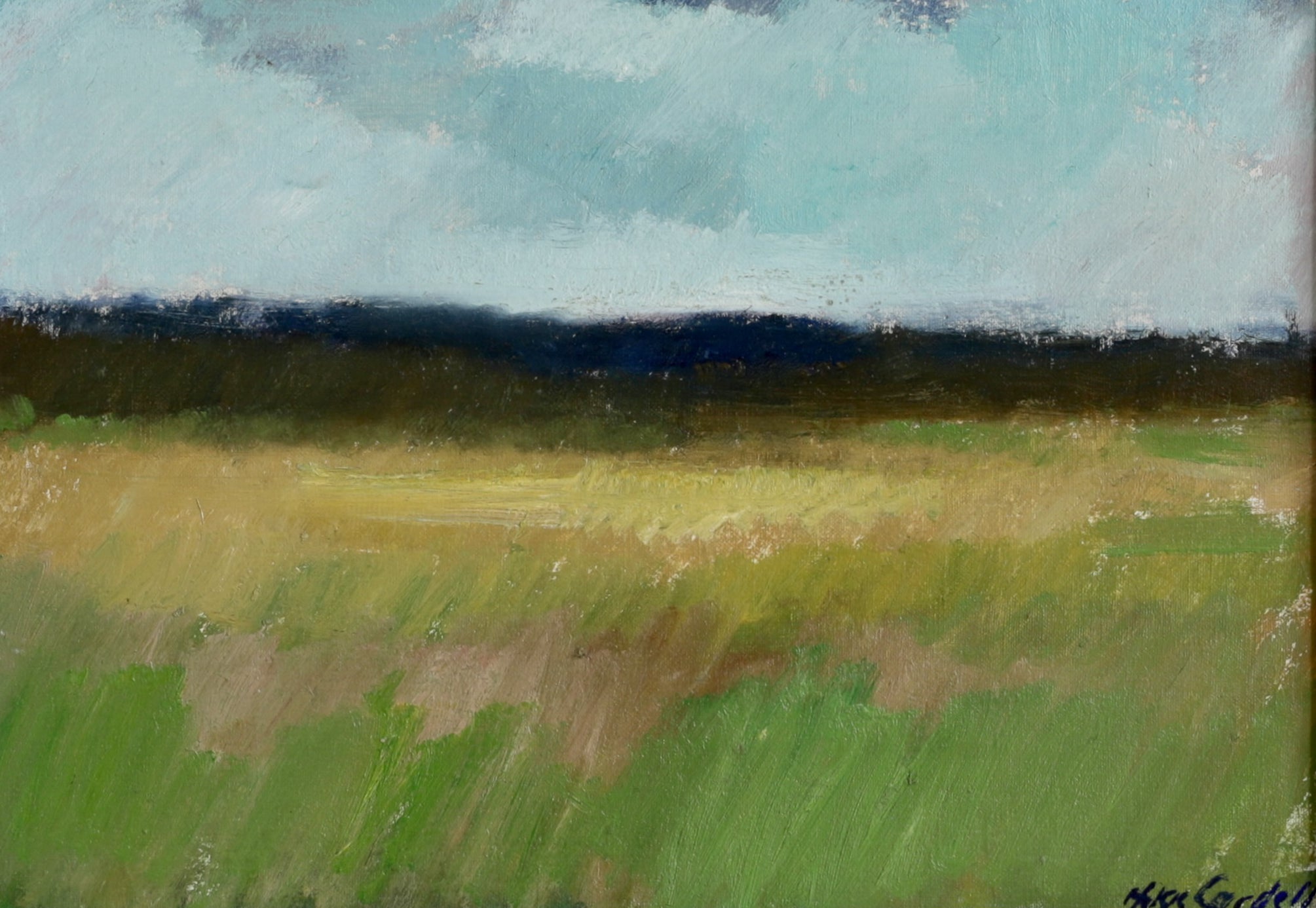 Mid Century Vintage Art Room Original Landscape Oil Painting