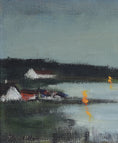Load image into Gallery viewer, Vintage Art Room Original Vintage Coastal Oil Painting from Sweden
