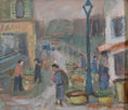 Load image into Gallery viewer, Vintage Original Street Scene Oil Painting From Sweden
