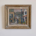 Load image into Gallery viewer, Vintage Original Street Scene Oil Painting From Sweden
