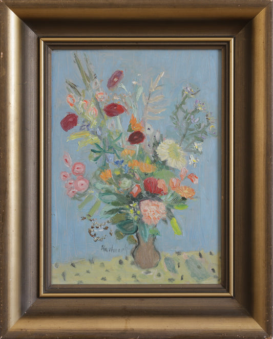 Mid Century Original Floral Still Life from Sweden