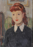 Load image into Gallery viewer, Mid Century Portrait Oil Painting By L Larsson Sweden
