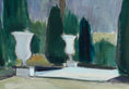 Load image into Gallery viewer, Vintage Original Garden Scene Oil Painting from Sweden 1940's
