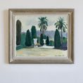 Load image into Gallery viewer, Vintage Original Garden Scene Oil Painting from Sweden 1940's
