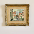 Load image into Gallery viewer, Vintage Art Original Charming Cityscape Oil Painting from Sweden
