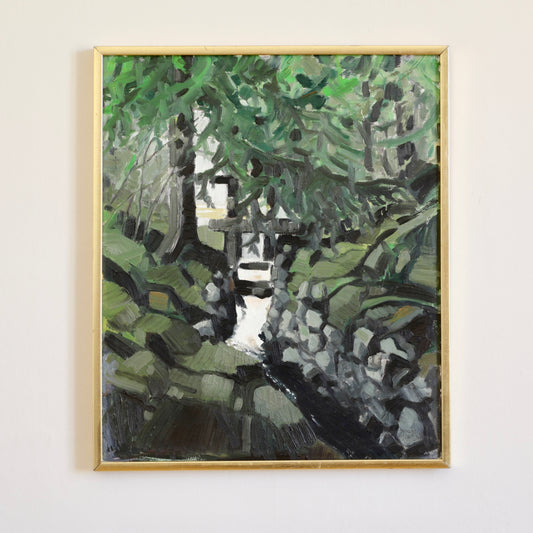 Vintage Art Mid Century Landscape from Sweden 1975