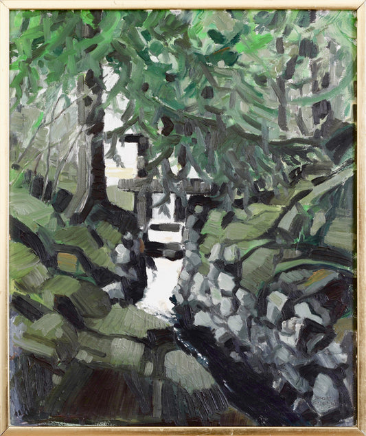 Vintage Art Mid Century Landscape from Sweden 1975