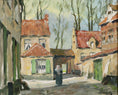 Load image into Gallery viewer, Vintage Art Original Charming Cityscape Oil Painting from Sweden

