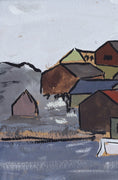 Load image into Gallery viewer, Vintage Art Room Original Coastal Scene Oil Painting from Sweden
