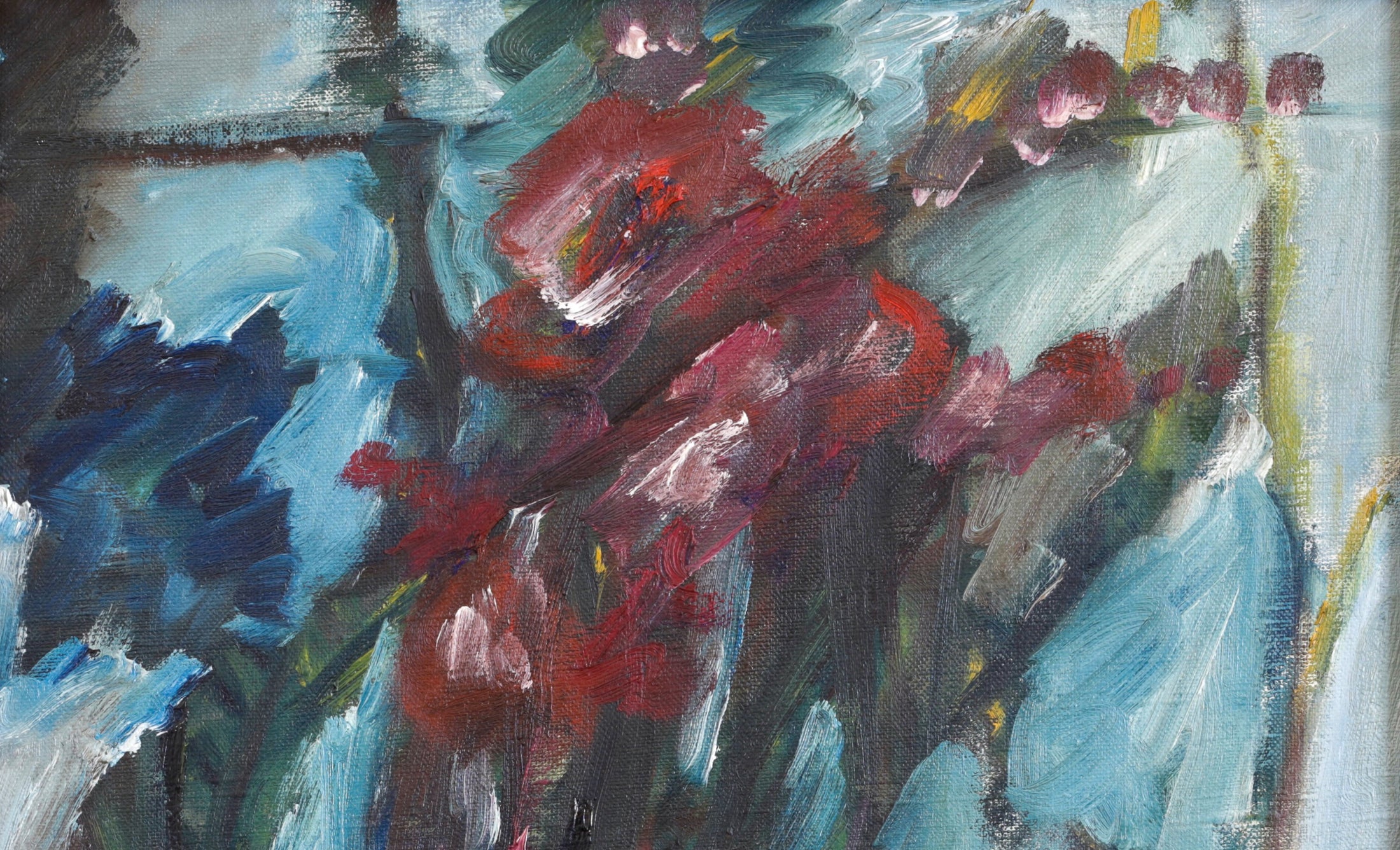 Vintage Art Room Original Oil Painting from Sweden