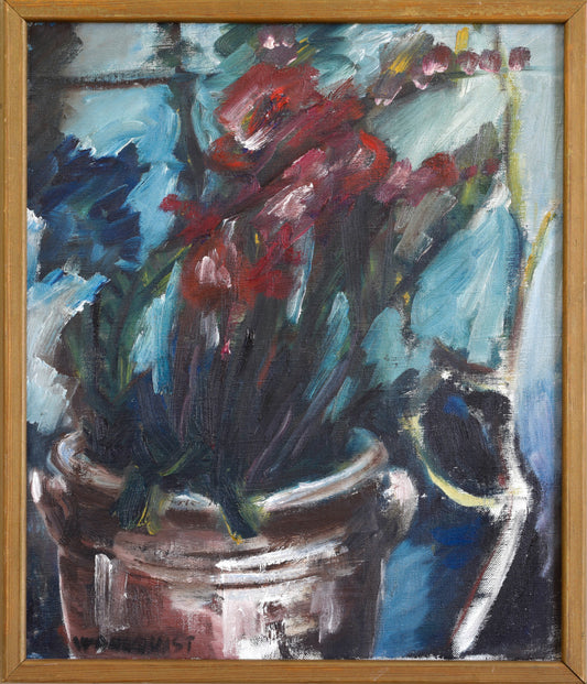 Vintage Art Room Original Oil Painting from Sweden