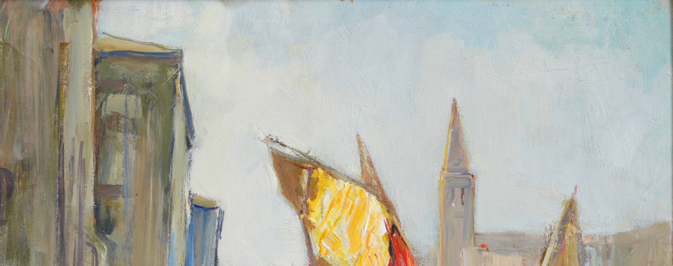 Mid Century Original Oil Painting From Sweden by K Norman