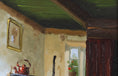 Load image into Gallery viewer, Original Vintage Farmhouse Interior Oil Painting from Sweden
