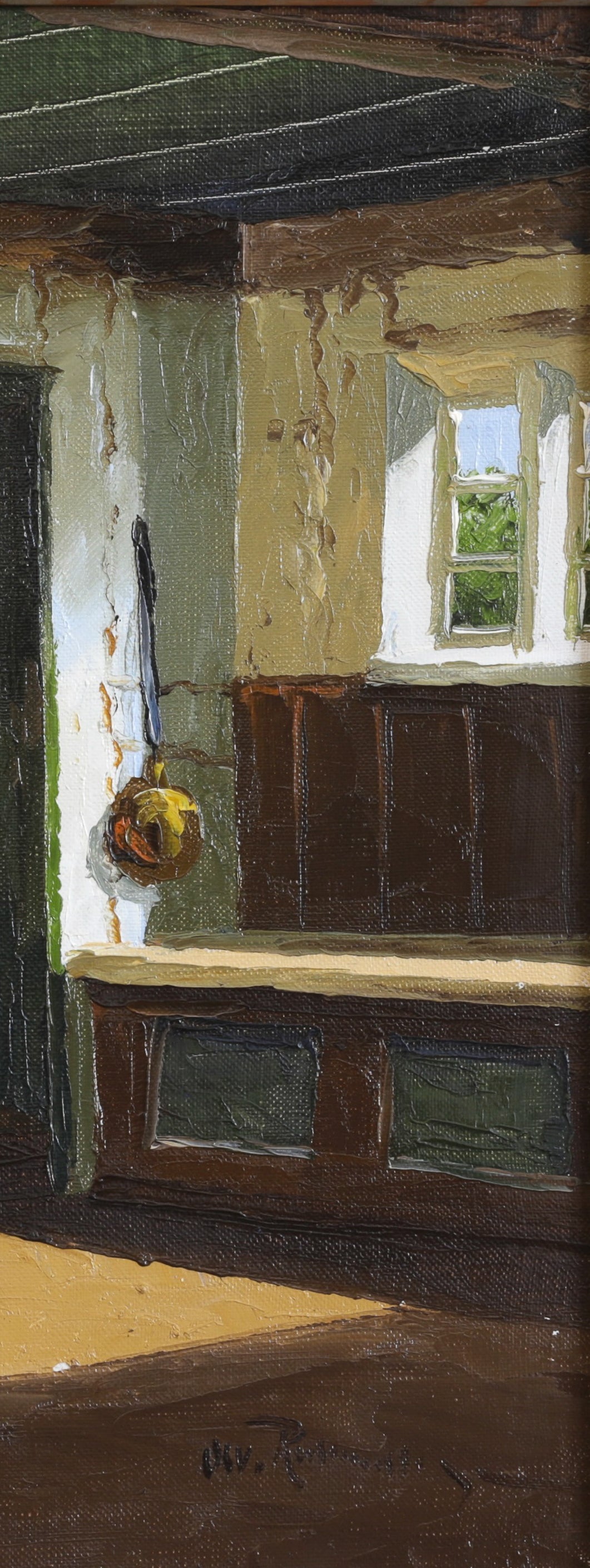 Vintage Art Interior Mid Century Oil Painting From Sweden