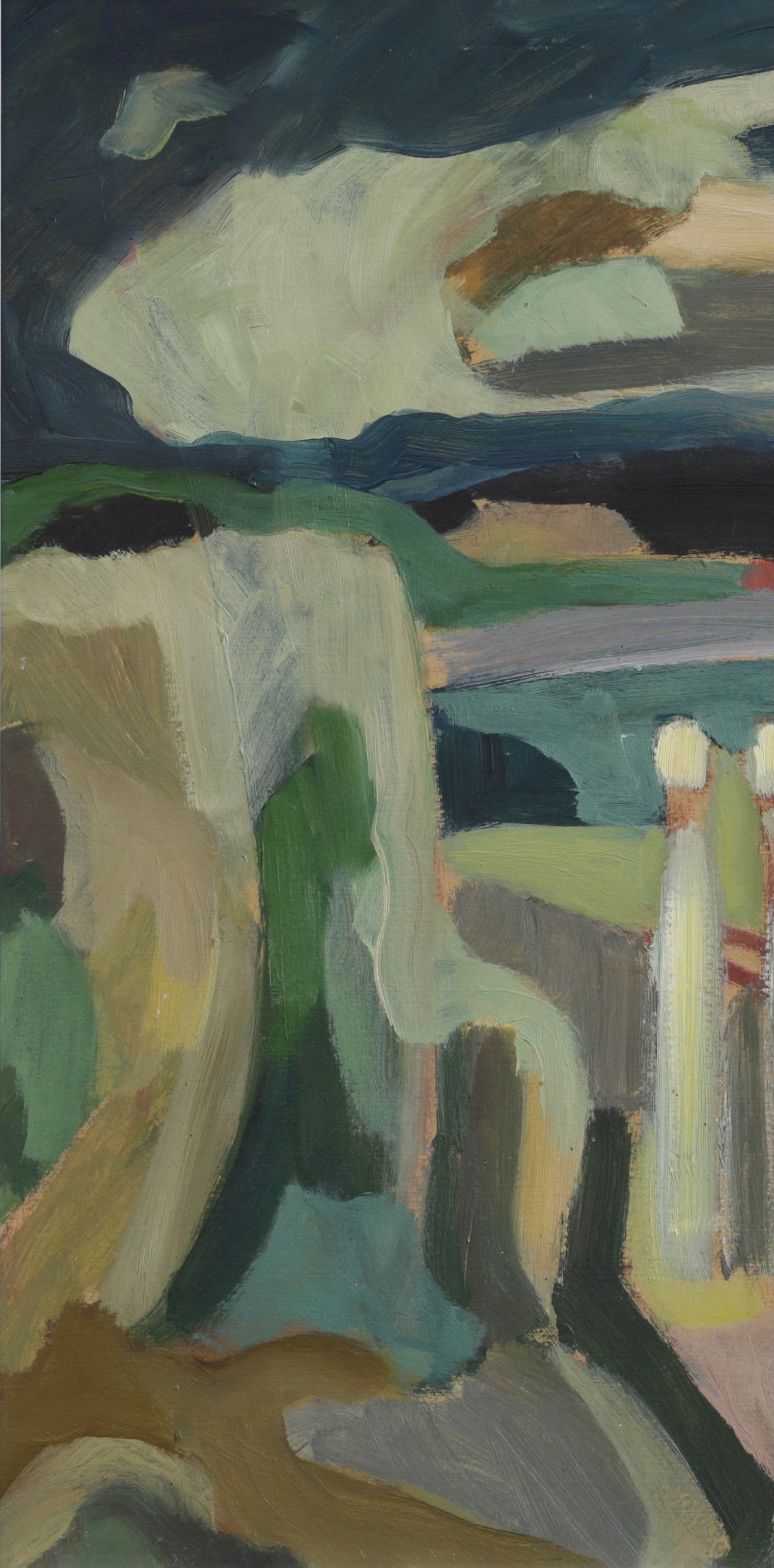 Vintage Art Original Mid Century Landscape Oil Painting