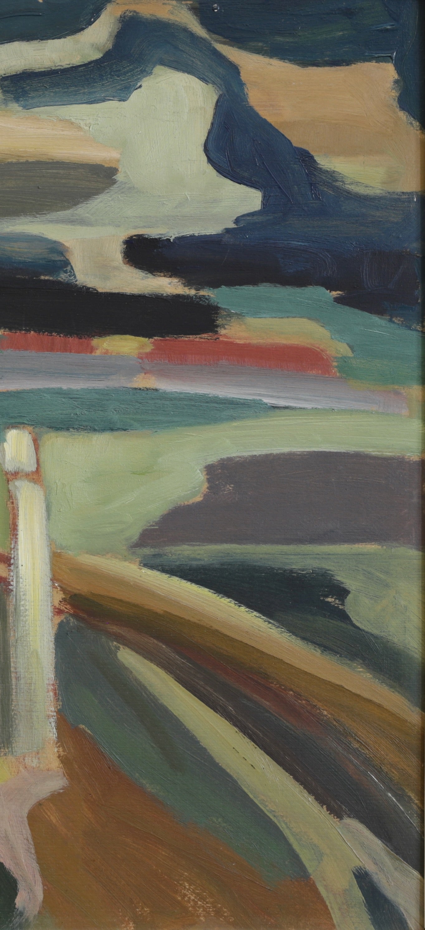 Vintage Art Original Mid Century Landscape Oil Painting