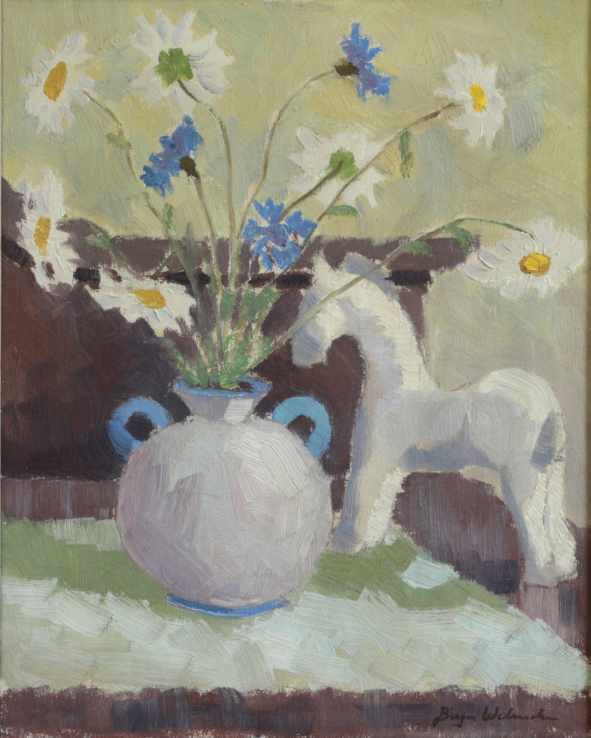 Vintage Art Room Original Still Life from Sweden