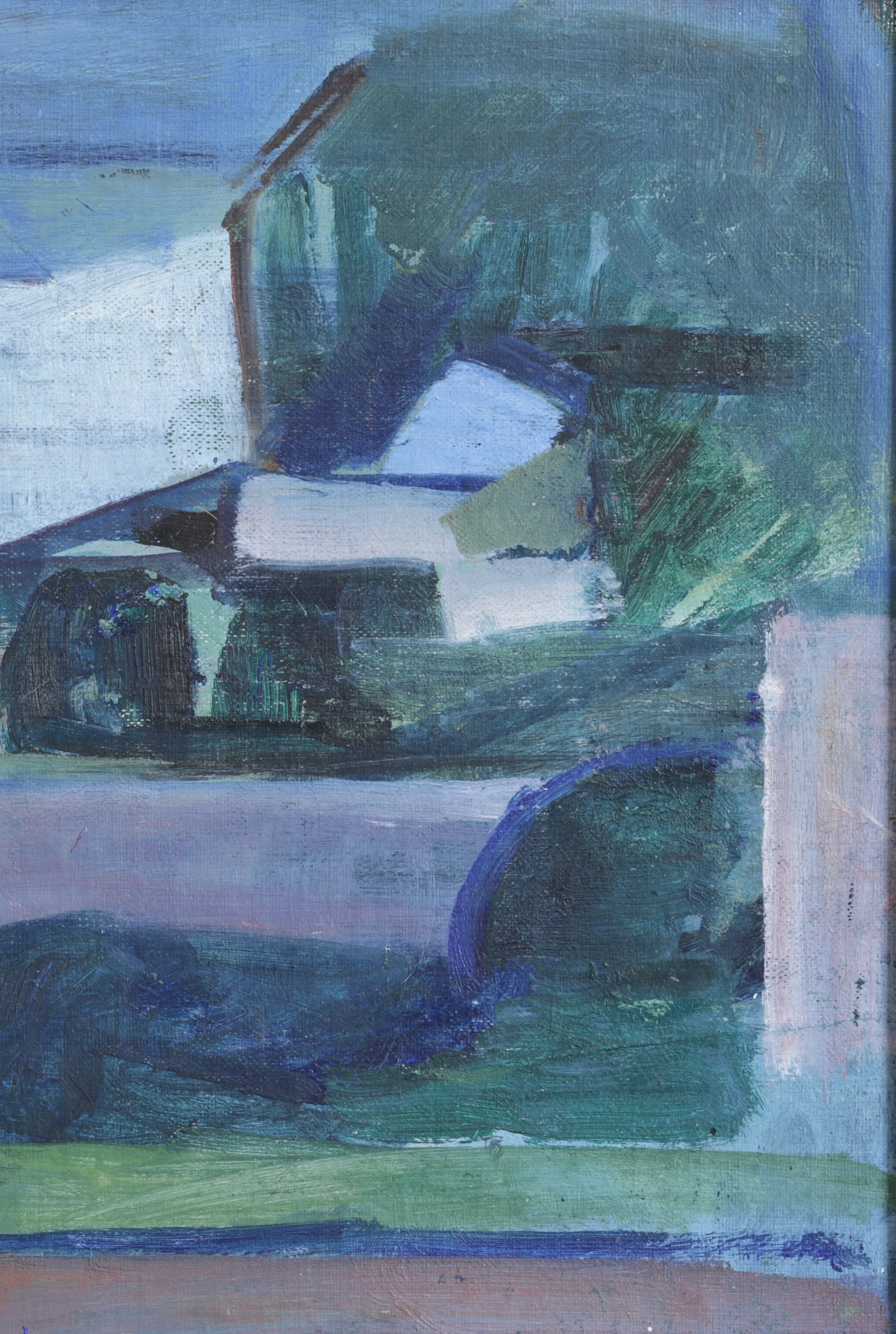 Mid Century Vintage Original Landscape Oil Painting