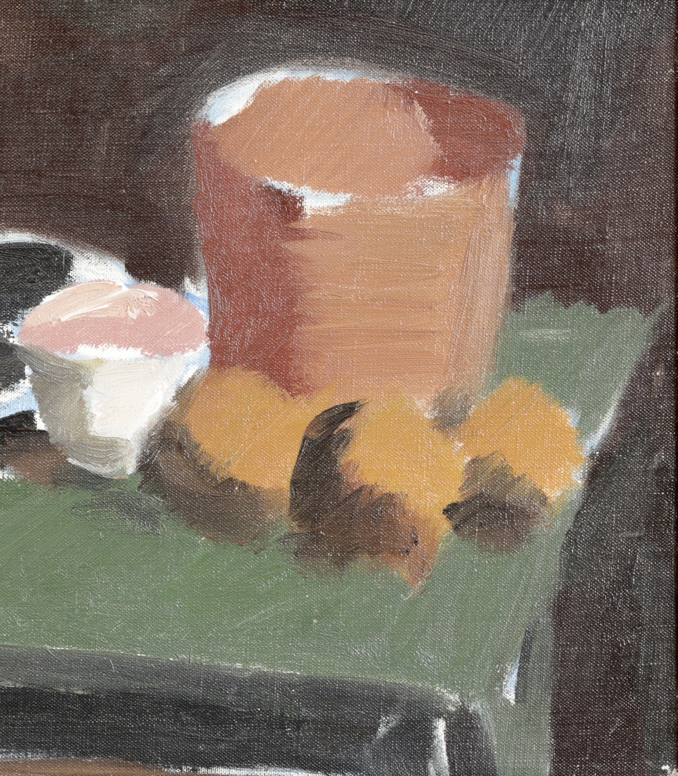 Vintage Art Room Kitchen Still Life Oil Painting From Sweden