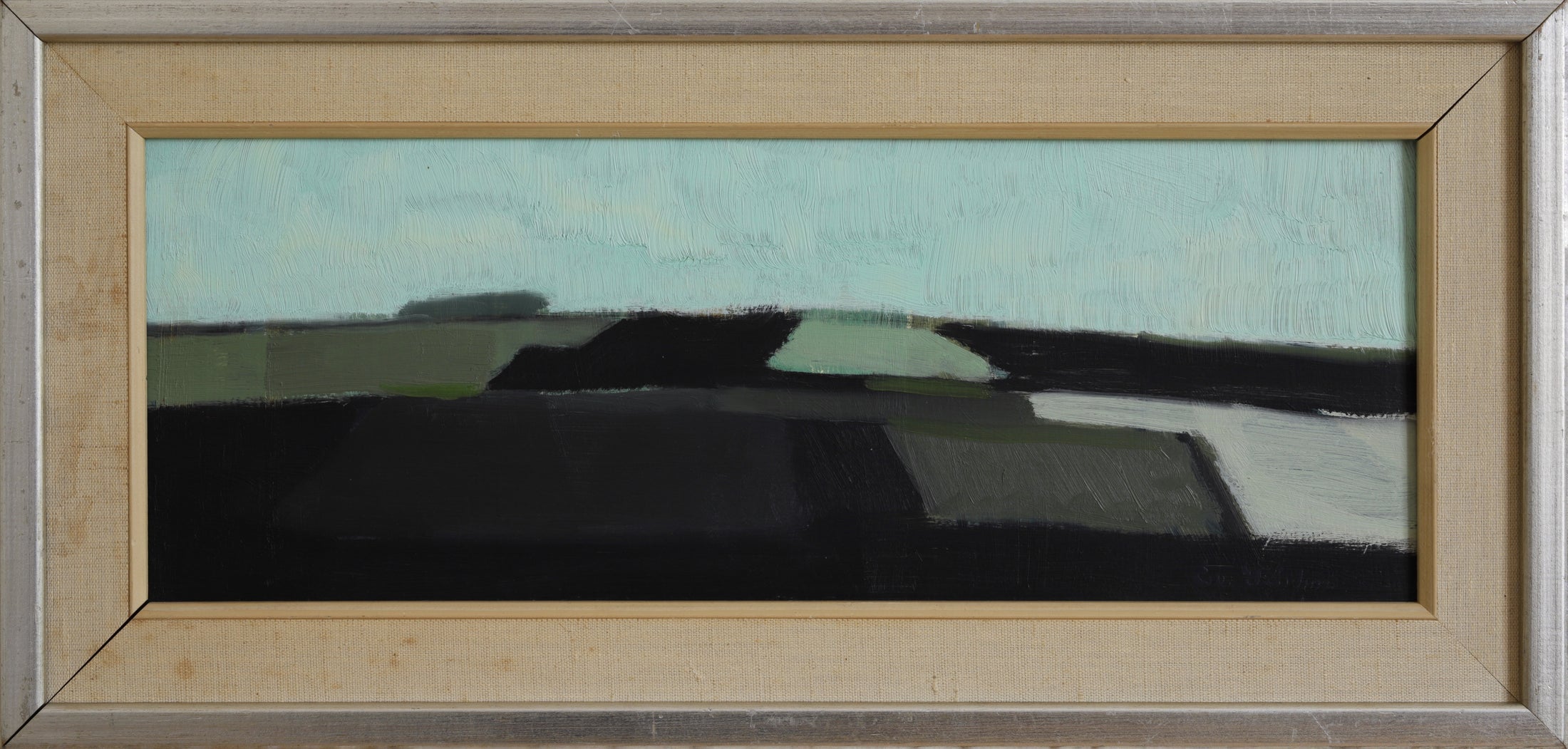 Vintage Mid Century Landscape Oil Painting from Sweden
