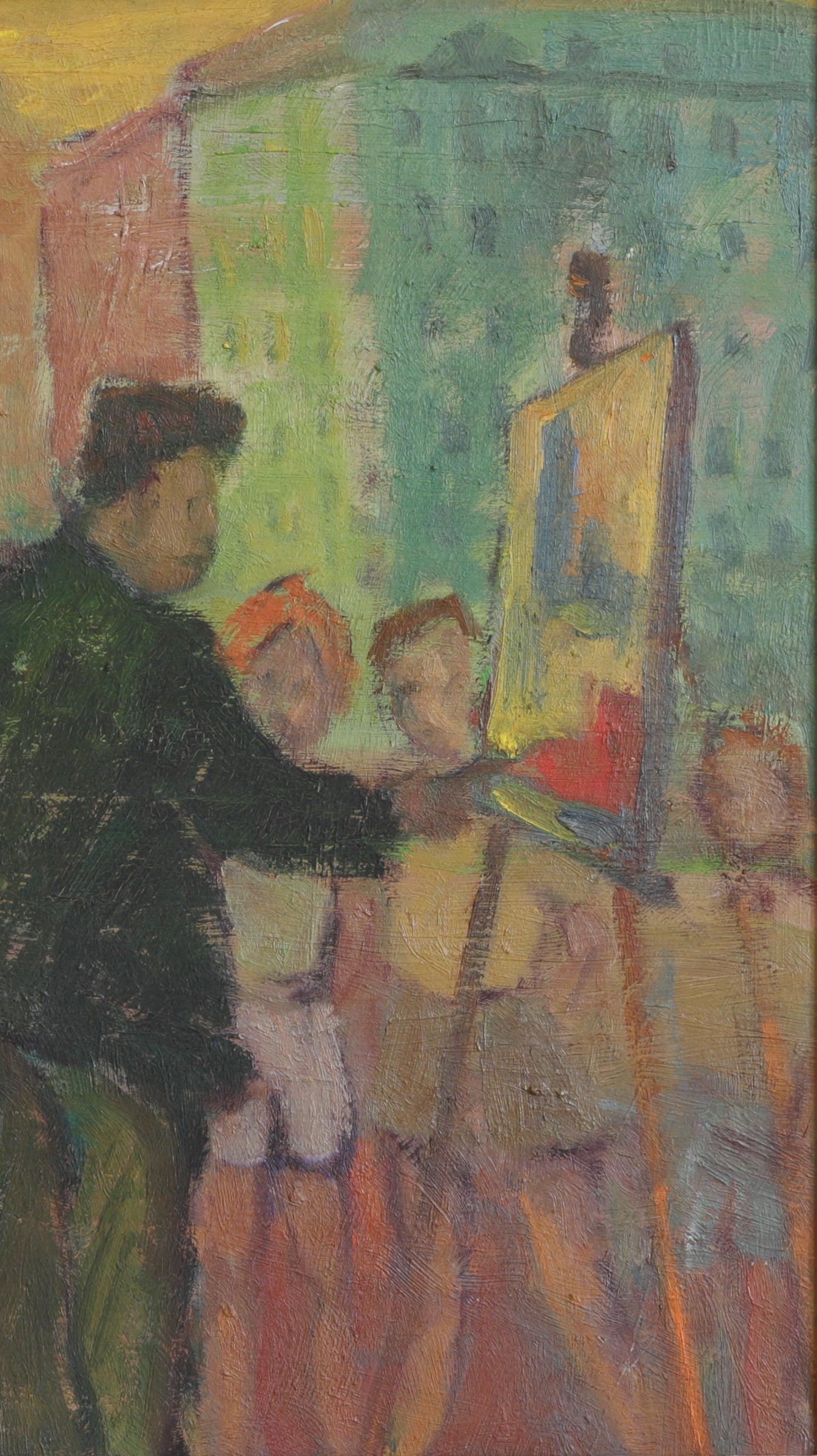 Vintage Art Room Oil Painting From Sweden by M Wallin 1950's