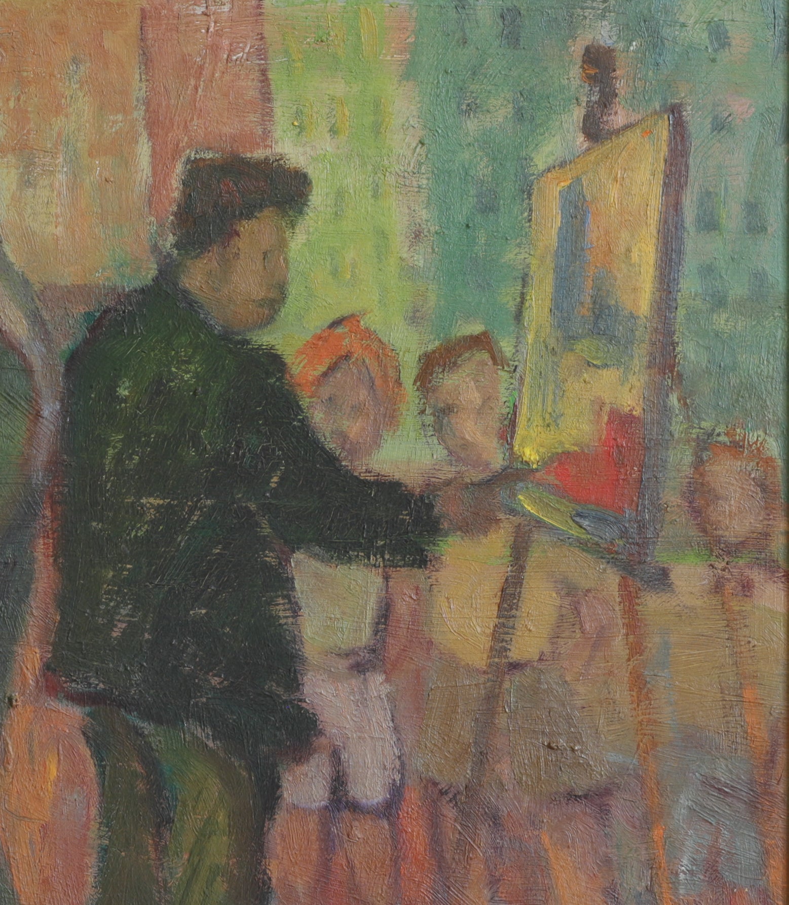 Vintage Art Room Oil Painting From Sweden by M Wallin 1950's