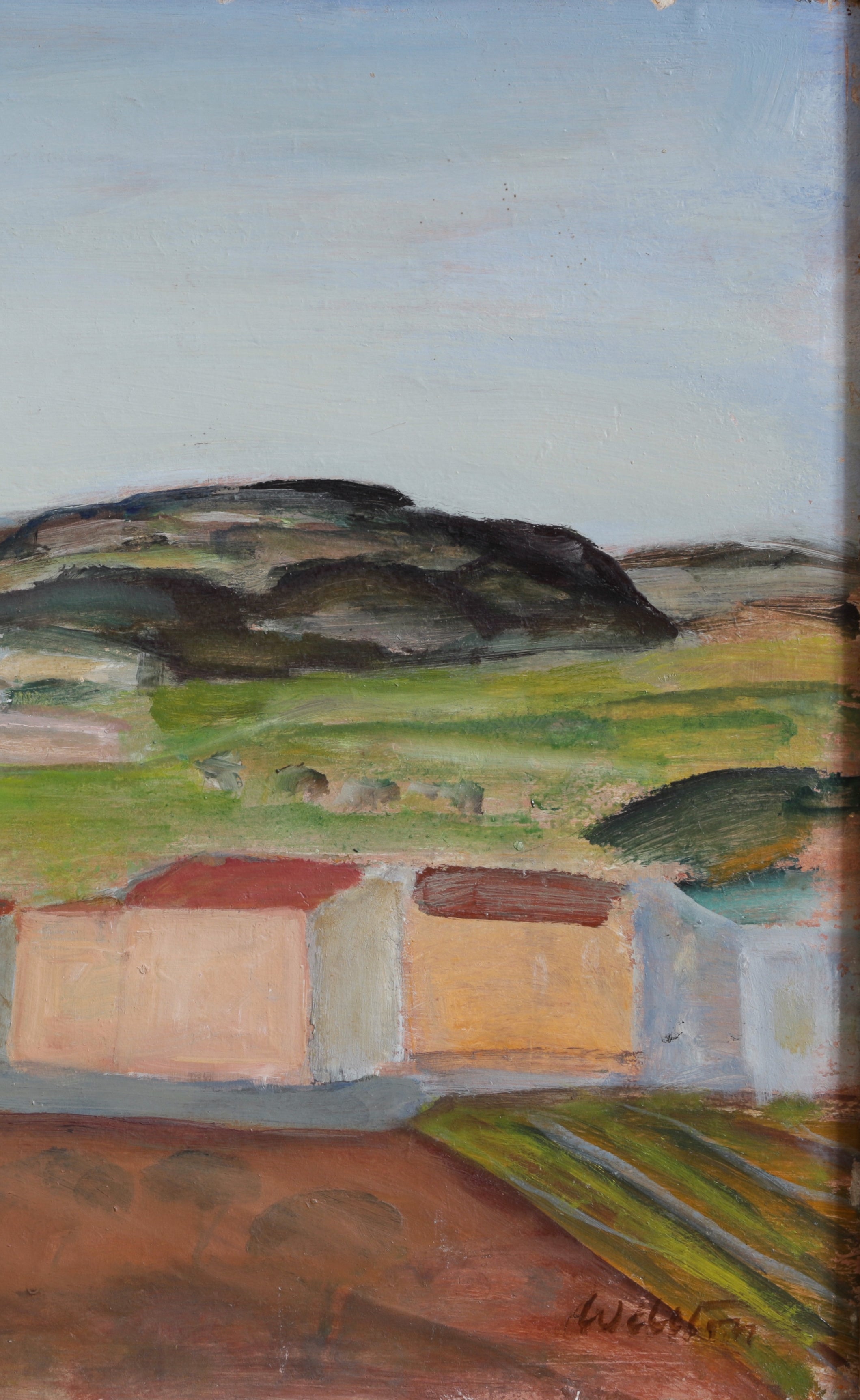 Mid Century Vintage Original Coastal Oil Painting