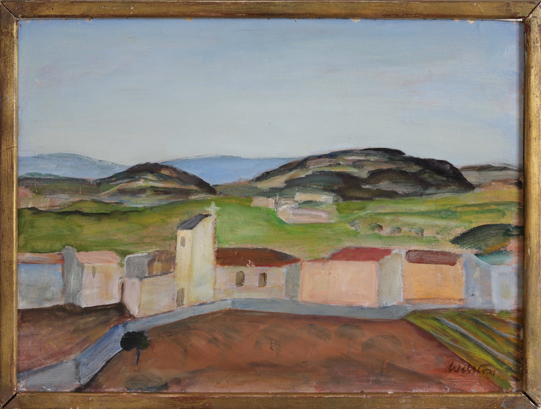 Mid Century Vintage Original Coastal Oil Painting