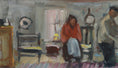 Load image into Gallery viewer, Vintage Mid Century Interior Oil Painting from Sweden

