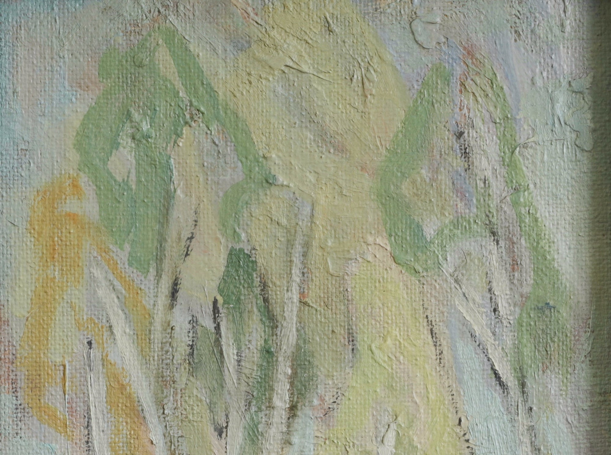 Original Oil Painting Vintage Landscape Mid Century from Sweden 1949